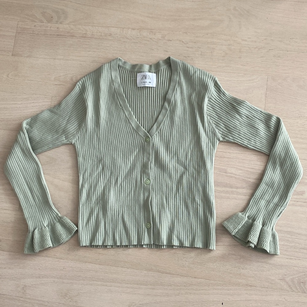 Zara kids Cardigan Mint Green - size 13/14